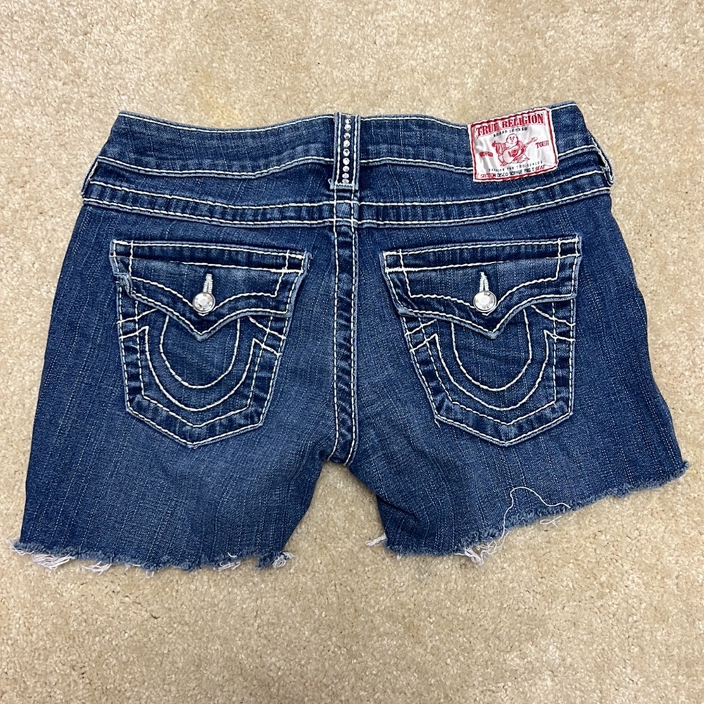 True Religion Rhinestone Jean Shorts